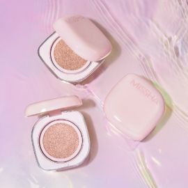 1号仓-谜尚 光感遮瑕 自然透亮 持妆水润 气垫粉底霜 16g  SPF50+/PA+++ MISSHA 修饰斑点暗沉肤色不均 清爽不粘腻 含多种护肤美容成分