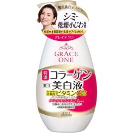 1号仓-高丝GRACE ONE 净白淡纹保湿 特浓胶原蛋白美白美容液 230ml KOSE 紧致肌肤 淡化色斑 改善干燥细纹