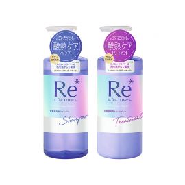 【停产】1号仓-漫丹俪诗朵 修复受损毛躁润泽秀发 酸热护理质感再整洗发水380ml＋护发素380ml Mandom Lucido 曼丹 专业沙龙级护理