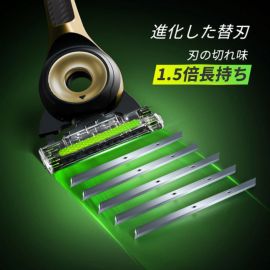 1号仓-宝洁吉列 闪耀金系列 感应贴面技术 持久锋利 角质清理 手动剃须刀套装 1套（含刀架＋替刃3个）P&G 不留死角 减少摩擦感