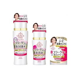 1号仓-高丝 GRACE ONE 熟龄肌护理 深层保湿胶原蛋白美白 化妆水 180ml 超保湿型＋乳液 130ml＋面霜 100g KOSE 饱满弹润 改善黯沉干纹 均匀肤色 锁水提亮 维稳保养 滋润柔润【寒冷地区慎拍，易冻结】