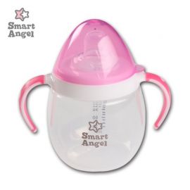1号仓-西松屋SmartAngel 2-way 婴儿杯子宝宝喝水杯 粉色 1个