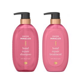 1号仓-潘婷 奇迹系列 染后受损修护 多重滋养 护色洗发水440g＋护发素440g 玫瑰橙果香 P&G 改善干枯毛躁 染后护理 滋养护色