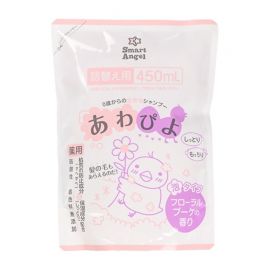 1号仓-西松屋 滋润保湿预防肌肤干燥 全身沐浴洗发水替换装 花香型450ml×2个 植萃二合一温和洗净宝宝身体头发