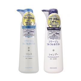 1号仓-持田 COLLAGE去屑止痒 油性头皮用 洗发水400ml＋护发素400ml 抗真菌抗氧低刺激 清爽顺滑型