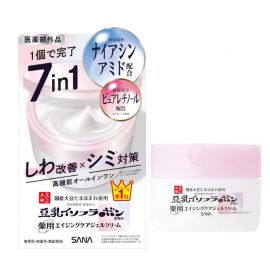 1号仓-SANA莎娜 7效合一 改善暗沉干纹 预防色斑 面霜 100g 豆乳发酵液保湿配方 安心温和 视黄醇