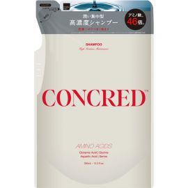 1号仓-松本清matsukiyo CONCRED  减少断裂分叉 补充养分 浓润修护 洗发水 补充装 350ml 替换装 氨基酸 提升发丝韧性 柔顺不打结 高保湿