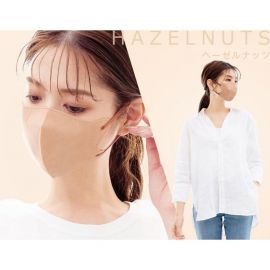 1号仓-La Bella 时尚撞色耳绳 3D小颜立体口罩 棕色＋暗玫瑰色 4号 10片 CICIBELLA 可阻挡飞沫花粉灰尘