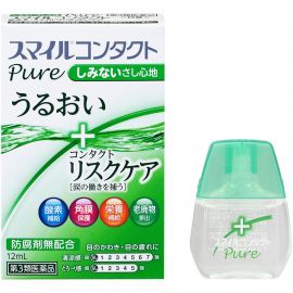 2号仓-LION狮王 Smile contact pure 隐形用眼药水 12ml 温和滋润 12ml【第3类医药品】【寒冷地区勿拍，易冻结】