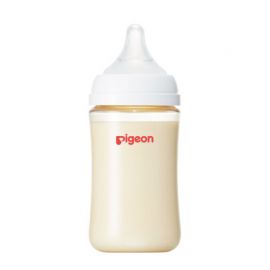 1号仓-贝亲 宽口径母乳亲喂实感 PPSU塑料奶瓶 M号 240ml Pigeon 防摔防胀气