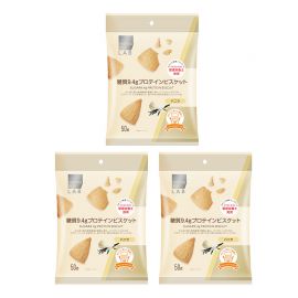 【停产】2号仓-松本清 matsukiyo LAB 日本注册营养师推荐 低糖零食  9.4g糖 蛋白质饼干 香草味 50g 3个装