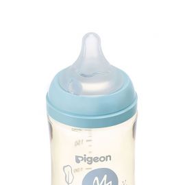 1号仓-贝亲 母乳衔接辅助 轻盈材质 PPSU塑料婴儿奶瓶 花花图案 240ml Pigeon 母乳实感系列 防摔防胀气 易清洗 宽口径