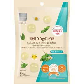 2号仓-松本清 matsukiyo LAB 日本注册营养师推荐 低糖零食 9.0克糖 润喉清口糖 香草味 55g