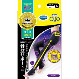 1号仓-爽健 盆骨矫正塑形美腿 裤袜睡眠袜压力袜 L 黑色 Dr. Scholl MediQttO 分段式紧致腿部 瘦腿袜