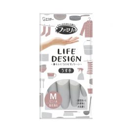 1号仓-艾饰庭 抗菌防霉防异味 指尖强化设计 耐用加固 家务手套 薄款灰色M码 1双 干爽触感 不含天然橡胶蛋白 轻薄贴合 耐洗涤