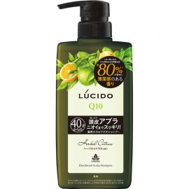 1号仓-漫丹俪诗朵 Q10头皮护理预防头皮屑瘙痒汗臭 男士洗发水 450ml  草本柑橘香Mandom Lucido 中年头皮护理清爽滋润除味防止头皮油腻 曼丹