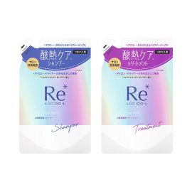 【停产】1号仓-漫丹俪诗朵 修复受损毛躁润泽秀发 酸热护理质感再整洗发水300ml＋护发素300ml 替换装 Mandom Lucido 曼丹 专业沙龙级护理