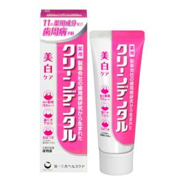 1号仓-第一三共clean dental 美白牙齿去除牙渍暗沉 去渍亮白型牙周防护牙膏 50g 防止牙石沉积烟草污垢