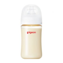 1号仓-贝亲 宽口径母乳亲喂实感 PPSU塑料奶瓶 M号 240ml Pigeon 防摔防胀气