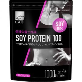 2号仓-松本清 matsukiyo LAB 松本清 大豆蛋白100% 蛋白粉 美体美容 草莓味 1000g