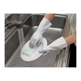 1号仓-艾饰庭 抗菌防霉防异味 指尖强化设计 耐用加固 家务手套 薄款灰色M码 1双 干爽触感 不含天然橡胶蛋白 轻薄贴合 耐洗涤