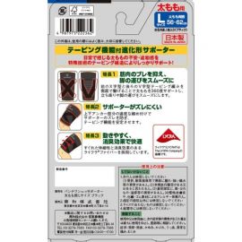 1号仓-兴和 全方位支撑 左右通用 大腿肌肉辅助 运动护套 1个 黑色款 L码 护腿支撑 不易滑落 贴身不紧绷