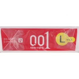 1号仓-冈本 轻薄贴合 易传温感 0.01超薄避孕套 普通润滑 L号 3个 OKAMOTO 不易脱落 无乳胶味 无缝贴合 均一薄 安全套