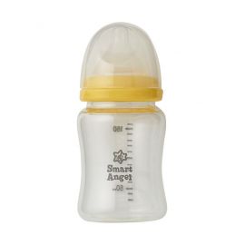 1号仓-西松屋 婴儿宽口玻璃奶瓶 黄色1个装 160ml 0岁新生儿可用