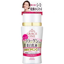 1号仓-高丝GRACE ONE 抗皱美白淡纹 胶原蛋白美白乳液 130ml KOSE 紧致肌肤 熟龄肌美白修护