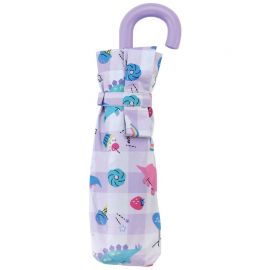 1号仓-斯凯达 晴雨两用 遮光遮热 附带反光条 儿童折叠雨伞 1把 甜点恐龙图案 防紫外线UPF50+ Skater 附收纳袋 内置姓名标签