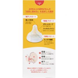 1号仓-贝亲 母乳衔接辅助 轻盈材质 PPSU塑料婴儿奶瓶 M号 240ml Pigeon 母乳实感系列 防摔防胀气 易清洗 宽口径
