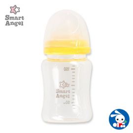 1号仓-西松屋 婴儿宽口玻璃奶瓶 黄色1支装 160ml 0岁新生儿可用