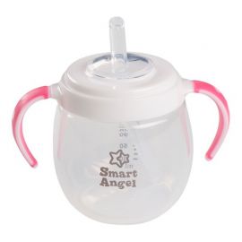 1号仓-西松屋SmartAngel 2-way 婴儿杯子宝宝喝水杯 粉色 1个