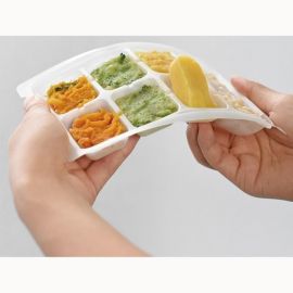 1号仓-阿卡将本铺 婴儿辅食冷冻格冷冻托盘M 微波炉可用 25ml×8格 2个