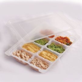 1号仓-阿卡将本铺 婴儿辅食冷冻格冷冻托盘M 微波炉可用 25ml×8格 2个