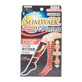 1号仓-SLIMWALK 丝翎 阶段弹力 外出短袜 黑色M～L 1双