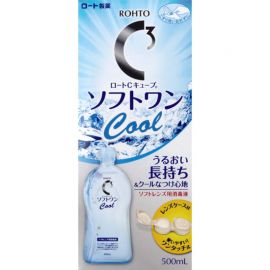 2号仓-ROHTO乐敦 曼秀雷敦C3 隐形眼镜护理液水镜片滋润保湿润眼液 清凉型 500ml