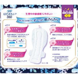 1号仓-UNICHARM尤妮佳 SOFY苏菲 肌肤亲柔 量多适用 夜用护翼卫生巾 36cm 8片 高吸收防漏 保持干爽 温和呵护