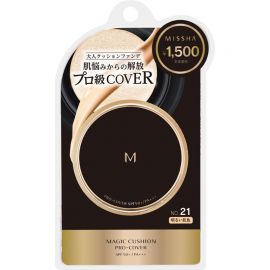 1号仓-谜尚 专业级覆盖遮瑕 魔法气垫 哑光感粉底液  SPF50+ PA++++ 15g Missha 粉饼膏 积雪草 防晒底妆 珠光感 