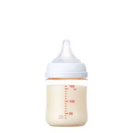 1号仓-贝亲 母乳衔接辅助 轻盈材质 PPSU塑料婴儿奶瓶 SS号 160ml Pigeon 母乳实感系列 防摔防胀气 易清洗 宽口径