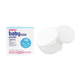 1号仓-贝亲 初生婴儿专用 预防痱子皮肤干燥 无香料固体宝宝爽身粉 45g Pigeon 低刺激 附粉扑 干爽 防痱子红疹 痱子粉 婴儿爽身粉