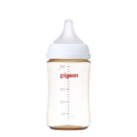 1号仓-贝亲 母乳衔接辅助 轻盈材质 PPSU塑料婴儿奶瓶 M号 240ml Pigeon 母乳实感系列 防摔防胀气 易清洗 宽口径