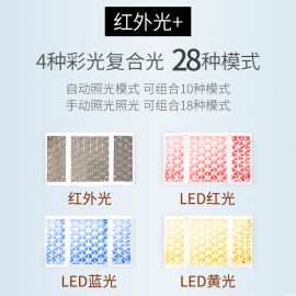 1号仓-belulu 光疗祛痘嫰肤 第3代美容院级大排灯LED＋红外线美容仪 1台 抗皱 红蓝光子嫩肤