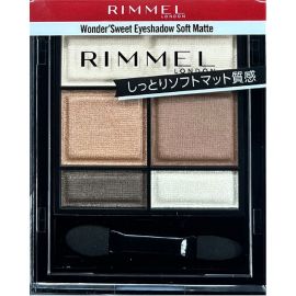 1号仓-芮谜 营造立体感 自然沉稳 柔滑哑光 雾面质感 五色眼影盘 4.6g RIMMEL 附镜子 方便补妆 贴肤不飞粉 立体眼妆