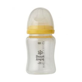 1号仓-西松屋 婴儿宽口玻璃奶瓶 黄色1支装 160ml 0岁新生儿可用