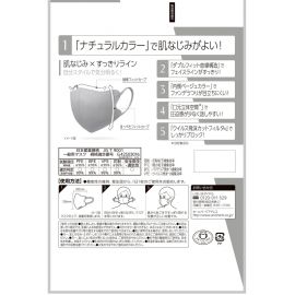 1号仓-UNICHARM尤妮佳 超快适轻薄立体型小颜清凉口罩 7枚装 灰色