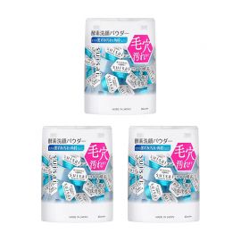 1号仓-佳丽宝水之璨 温和清洁 均匀肤色 改善毛孔粗糙 酵素洗颜粉 蓝色版 32粒 3个装 嘉娜宝 Kanebo suisai 绵密泡沫 深层清洁 去皮脂 双酵素