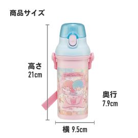 1号仓-SKATER斯凯达 多美卡小汽车儿童抗菌直饮式塑料水壶 轻量宽瓶口 附名字贴纸 480ml 1个