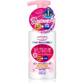 1号仓-高丝Softymo 深层清洁高保湿 玻尿酸洗卸合一泡沫洁面乳 200ml KOSE 丰盈泡沫美白提亮