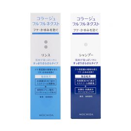 1号仓-持田 COLLAGE去屑止痒 油性头皮用 洗发水200ml＋护发素200ml 抗真菌抗氧低刺激 清爽顺滑型